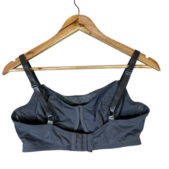 Olga Cami Lace Bra Womens 36DD Gray Full Coverage Underwire Support Classic - Picture 4 of 5